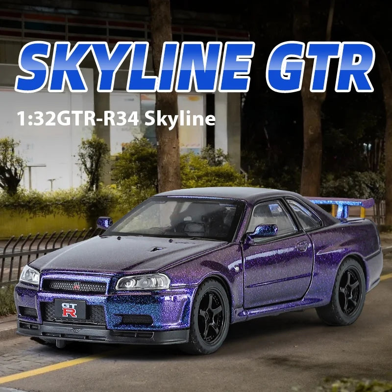 1:32 Nissan R34 GTR Diecast Model – Perfect for Collectors