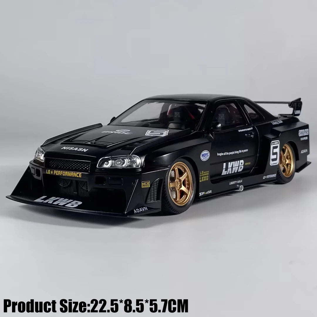 1:24 Nissan Skyline R34 Liberty Walk Collector's Diecast Model