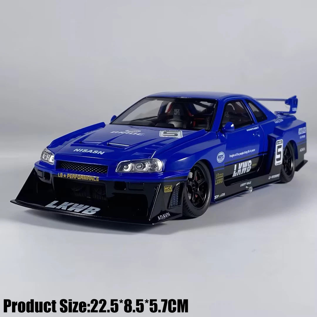 1:24 Nissan Skyline R34 Liberty Walk Collector's Diecast Model