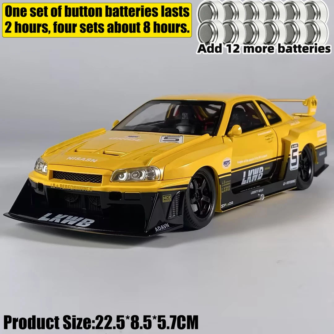 1:24 Nissan Skyline R34 Liberty Walk Collector's Diecast Model