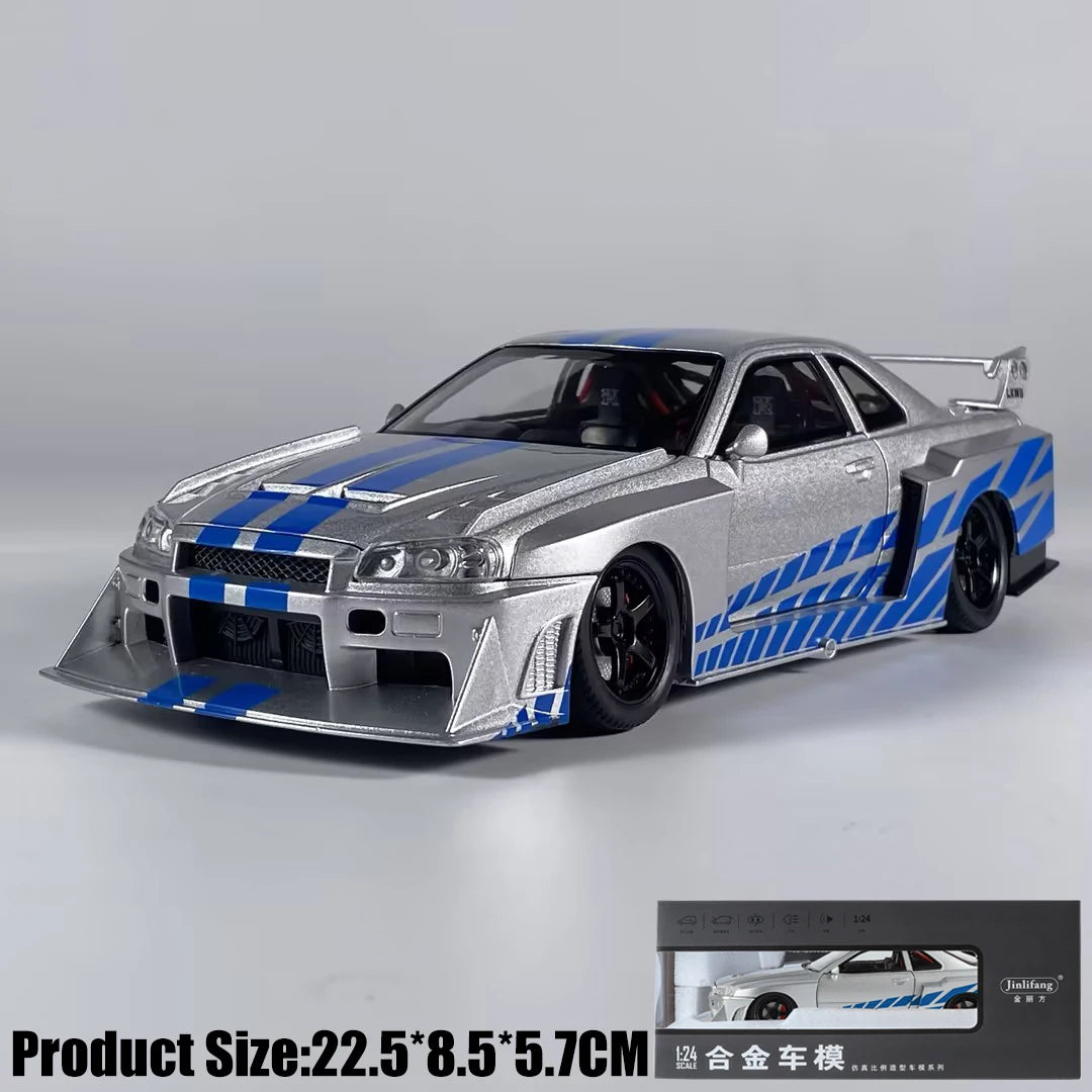 1:24 Nissan Skyline R34 Liberty Walk Collector's Diecast Model