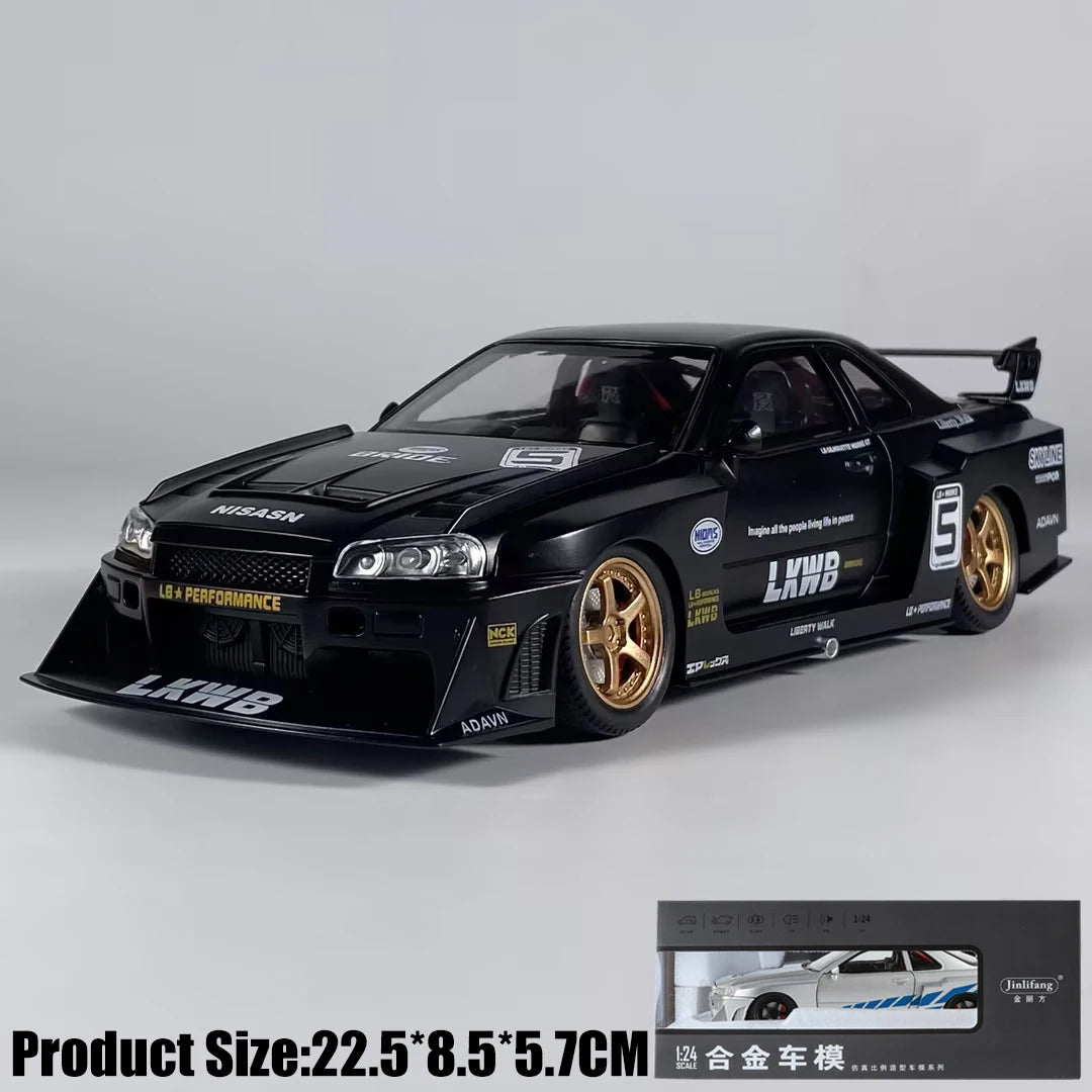 1:24 Nissan Skyline R34 Liberty Walk Collector's Diecast Model