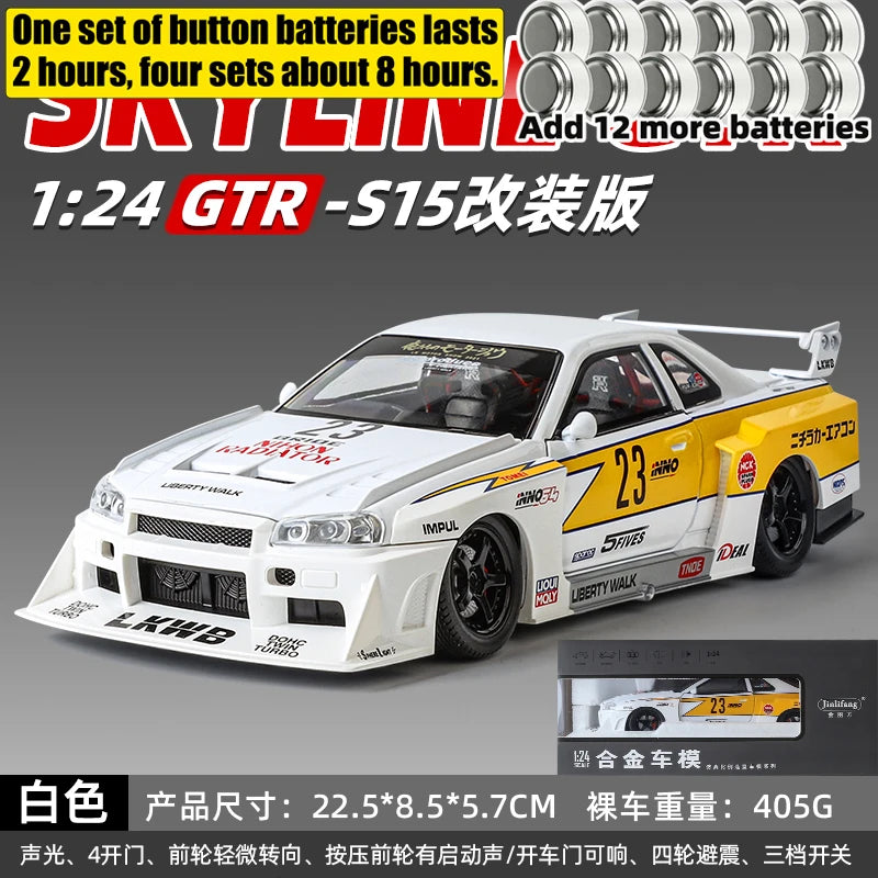 1:24 Nissan Skyline R34 Liberty Walk Collector's Diecast Model