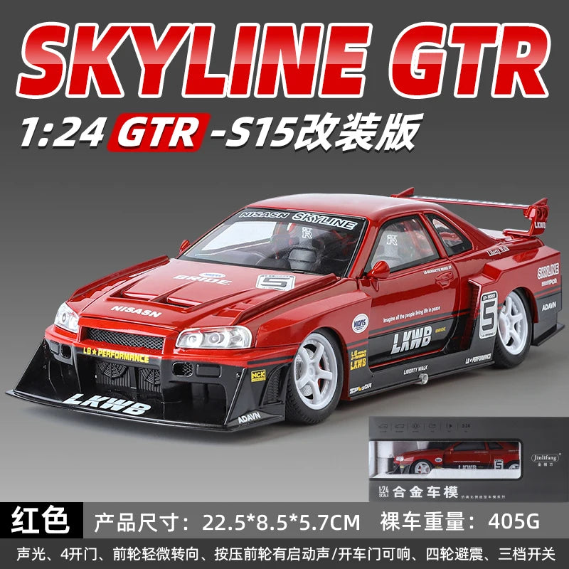 1:24 Nissan Skyline R34 Liberty Walk Collector's Diecast Model