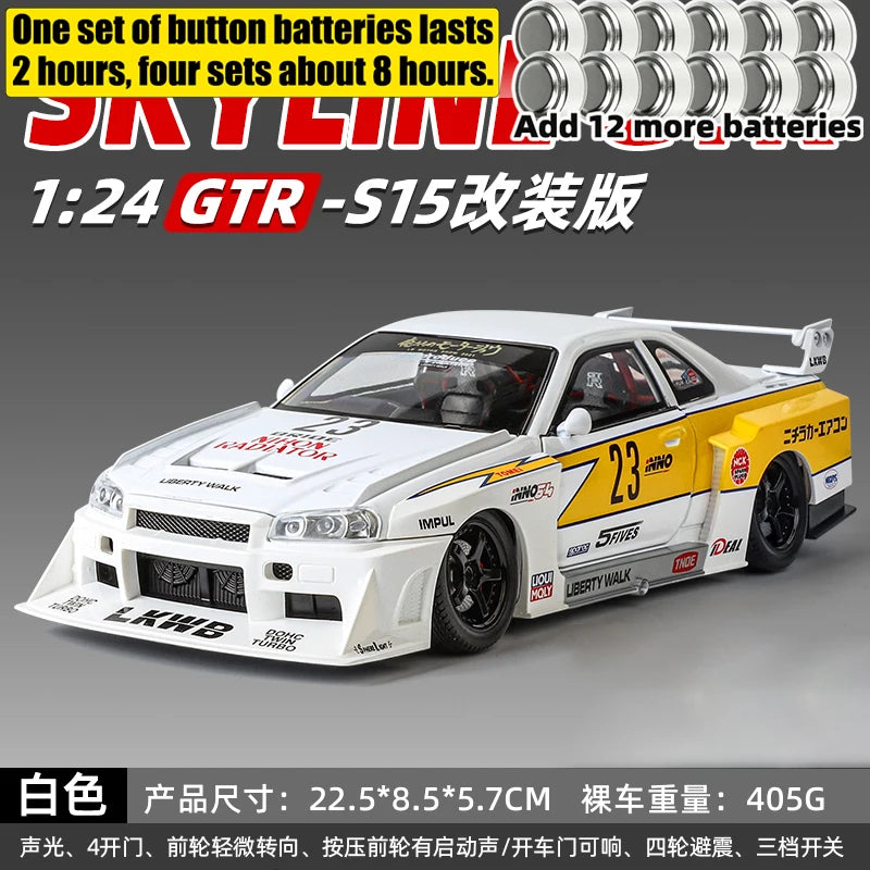 1:24 Nissan Skyline R34 Liberty Walk Collector's Diecast Model