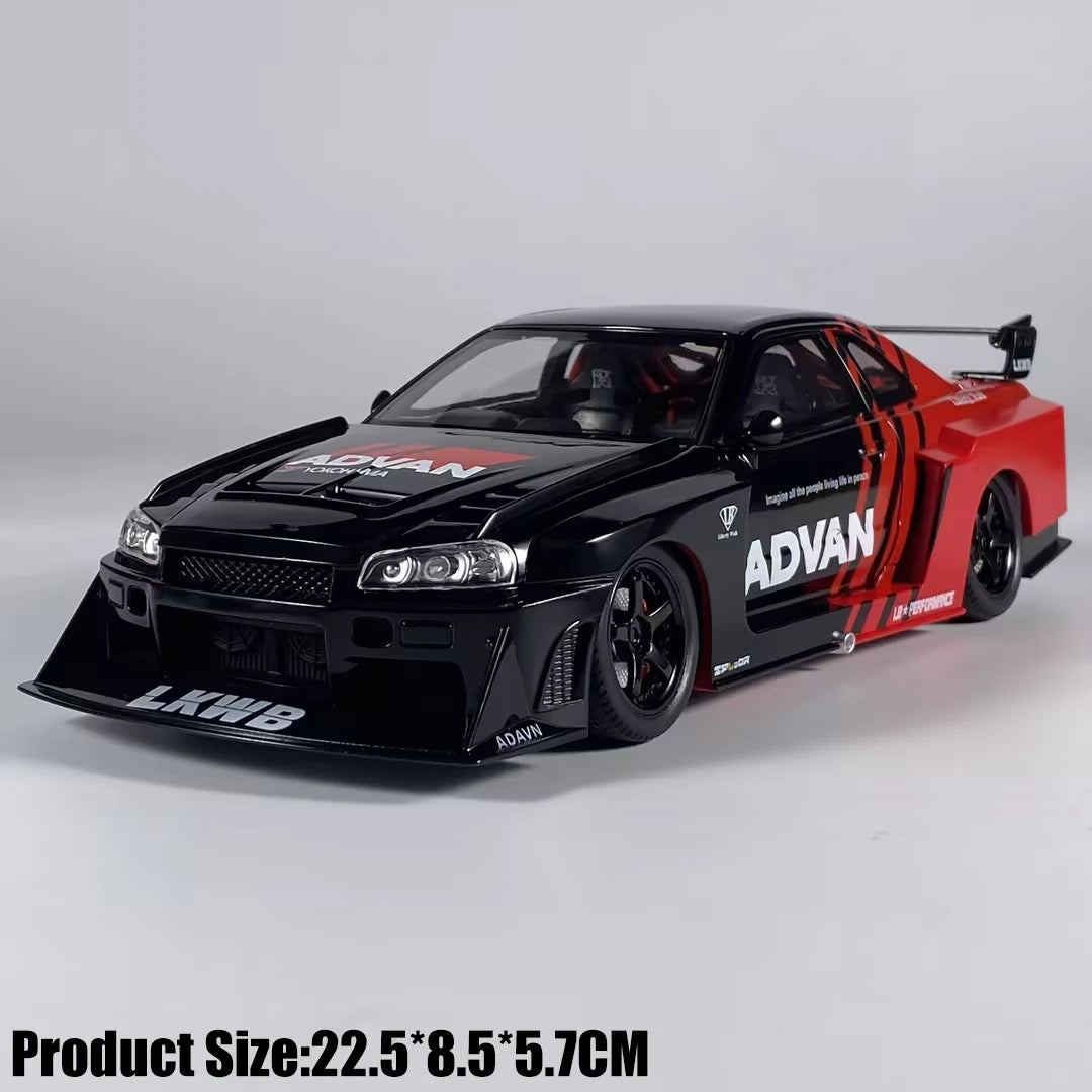 1:24 Nissan Skyline R34 Liberty Walk Collector's Diecast Model