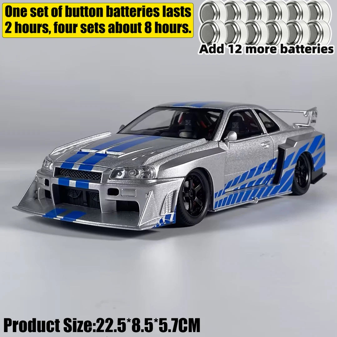 1:24 Nissan Skyline R34 Liberty Walk Collector's Diecast Model