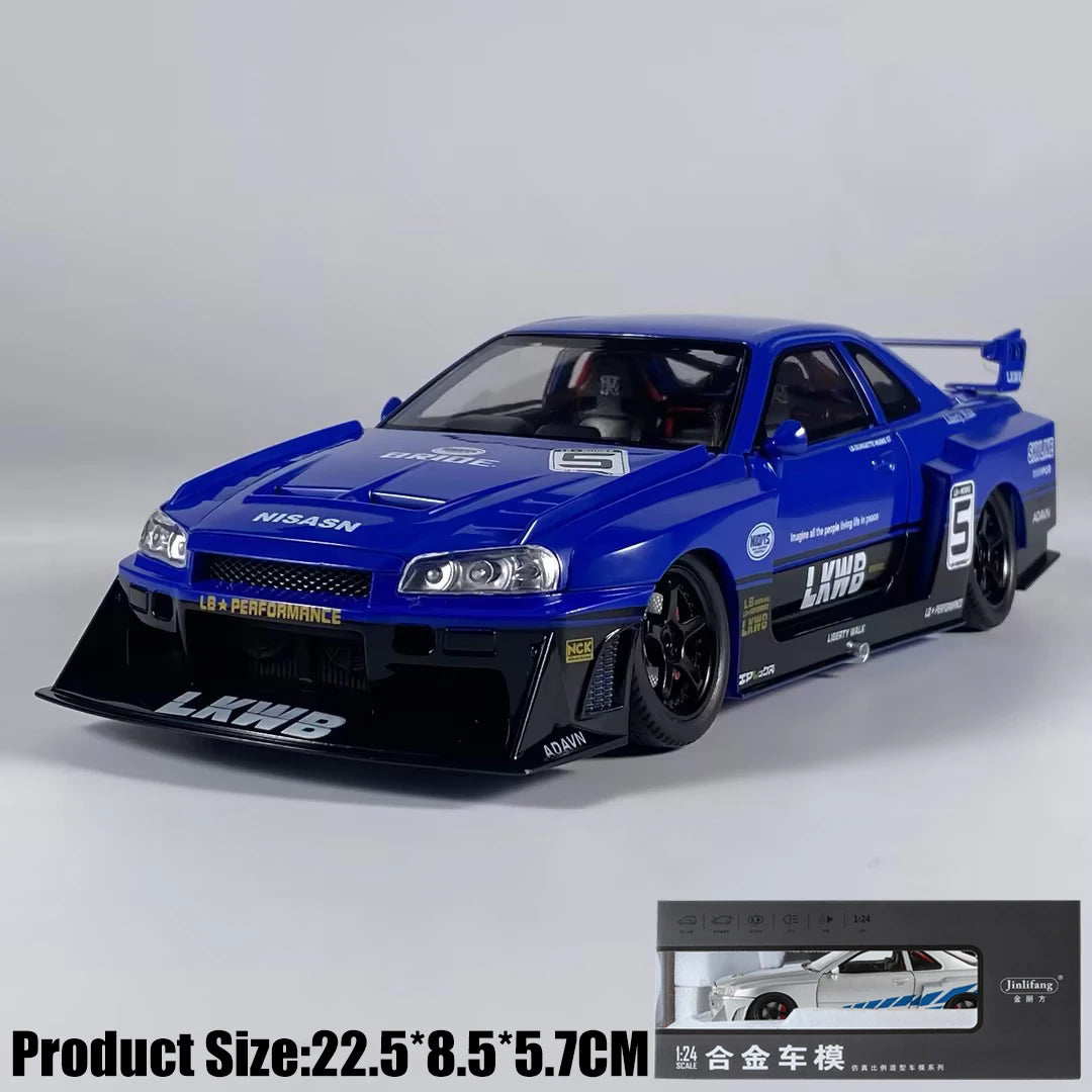 1:24 Nissan Skyline R34 Liberty Walk Collector's Diecast Model