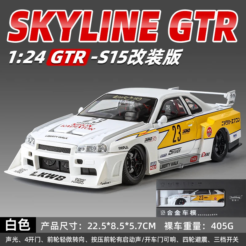 1:24 Nissan Skyline R34 Liberty Walk Collector's Diecast Model