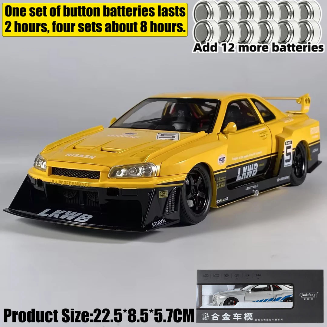 1:24 Nissan Skyline R34 Liberty Walk Collector's Diecast Model