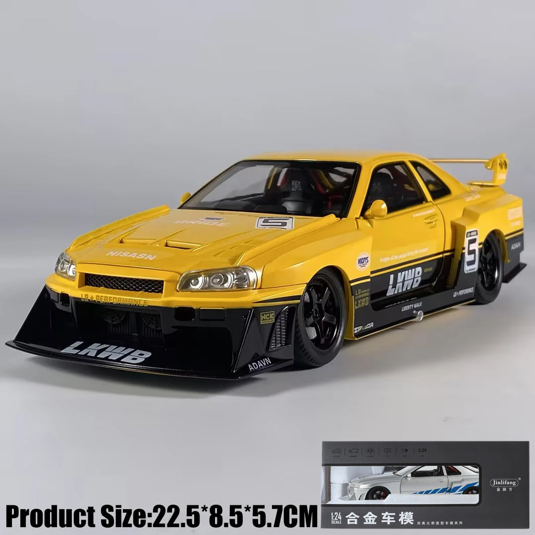 1:24 Nissan Skyline R34 Liberty Walk Collector's Diecast Model