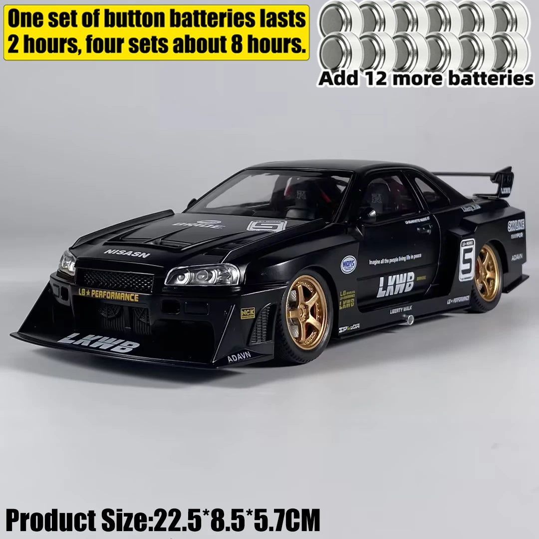 1:24 Nissan Skyline R34 Liberty Walk Collector's Diecast Model