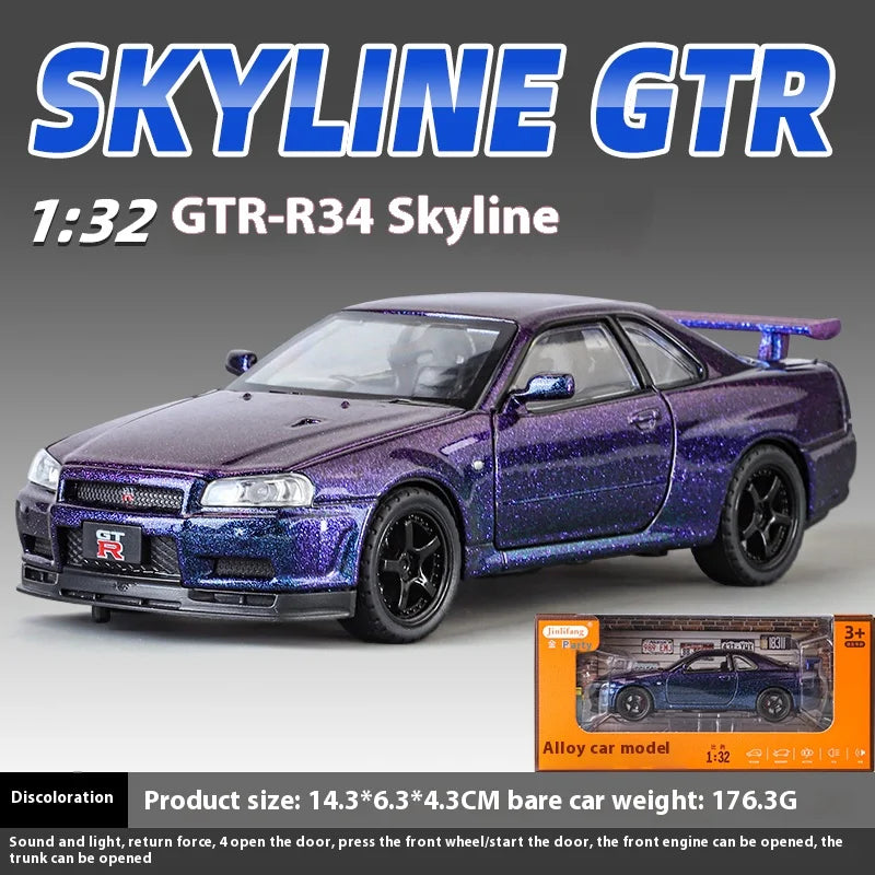 1:32 Nissan R34 GTR Diecast Model – Perfect for Collectors