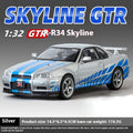 1:32 Nissan R34 GTR Diecast Model – Perfect for Collectors