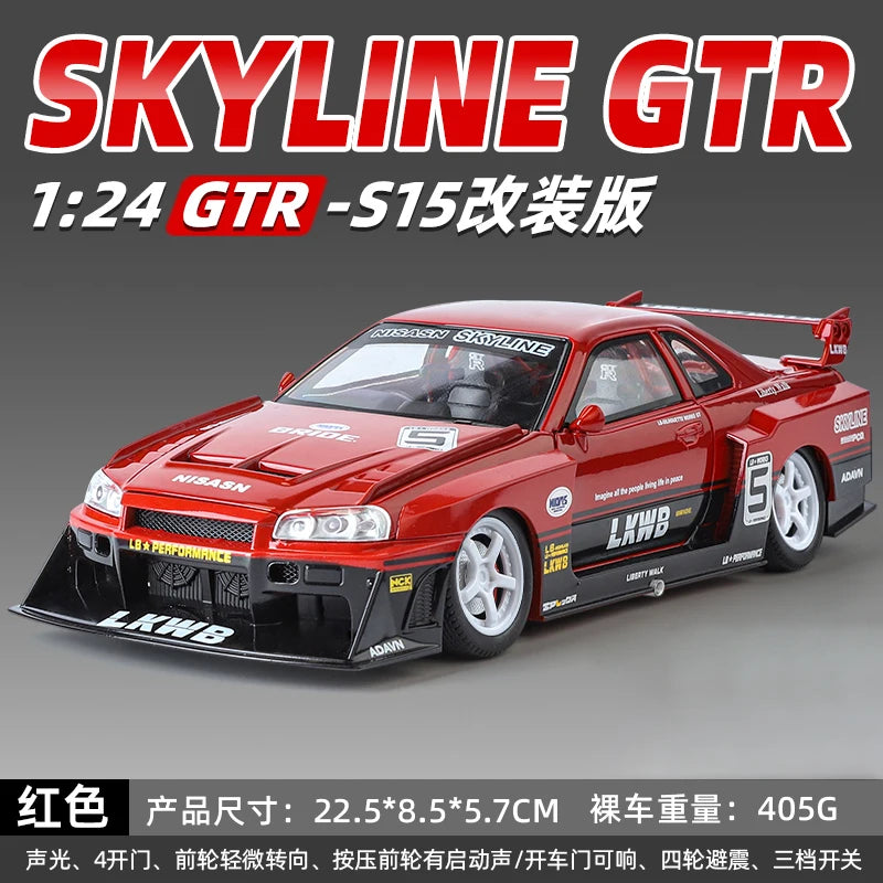 1:24 Nissan Skyline R34 Liberty Walk Collector's Diecast Model