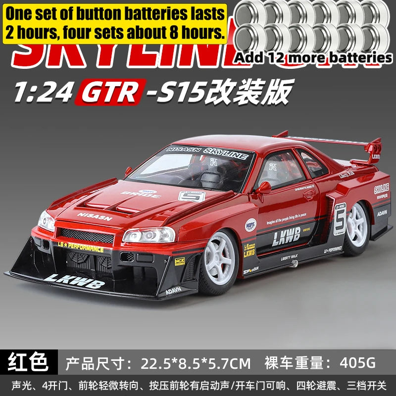 1:24 Nissan Skyline R34 Liberty Walk Collector's Diecast Model