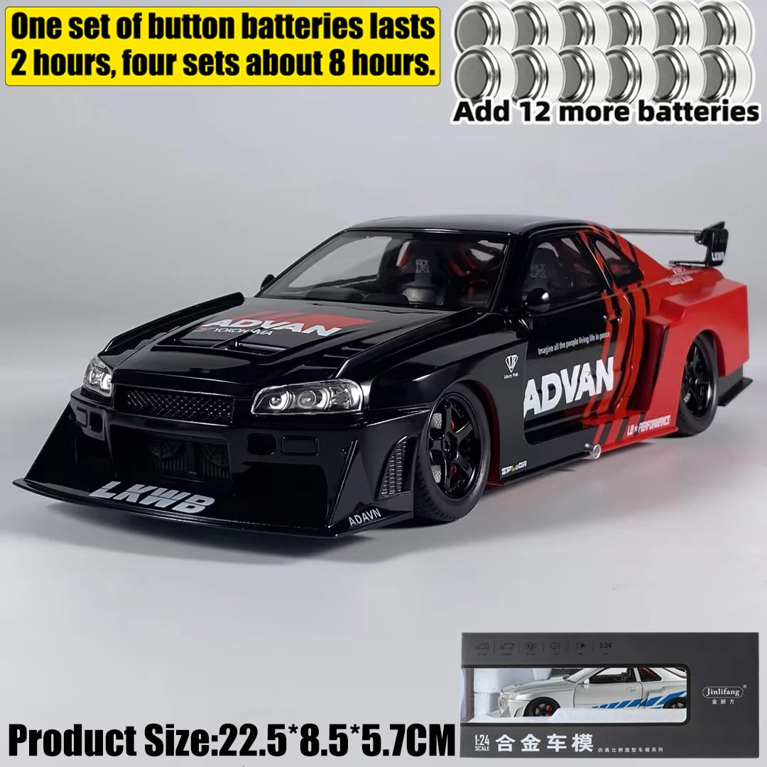 1:24 Nissan Skyline R34 Liberty Walk Collector's Diecast Model