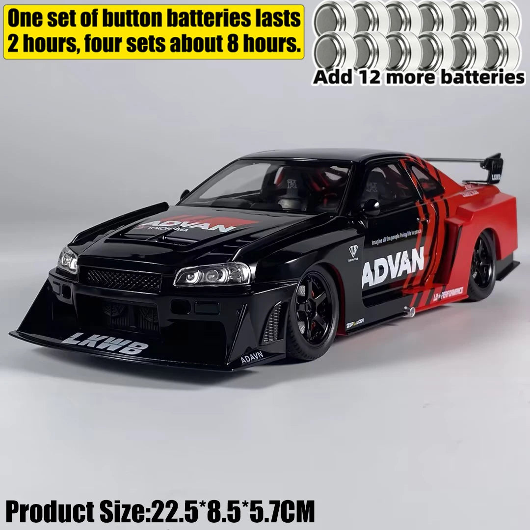 1:24 Nissan Skyline R34 Liberty Walk Collector's Diecast Model