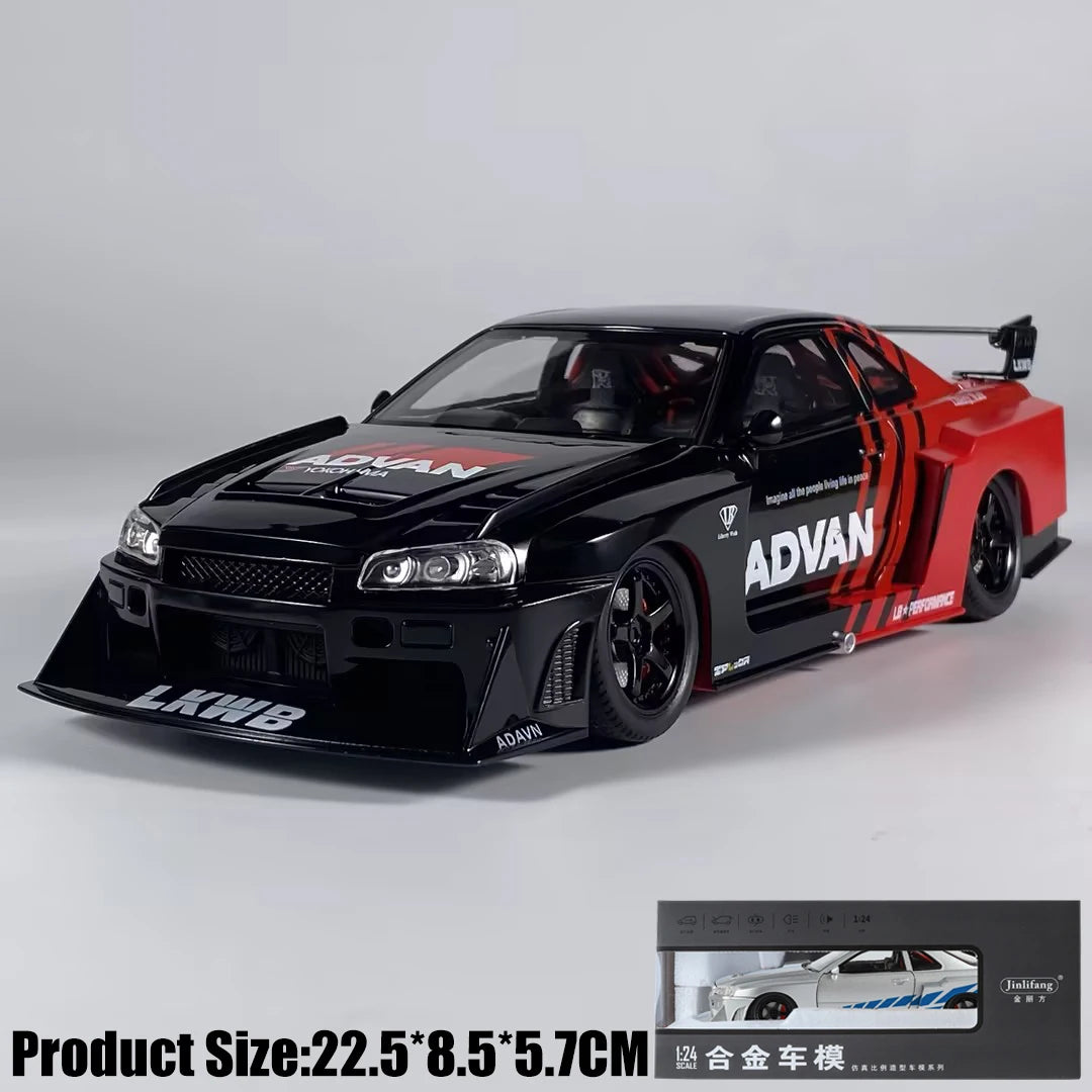 1:24 Nissan Skyline R34 Liberty Walk Collector's Diecast Model