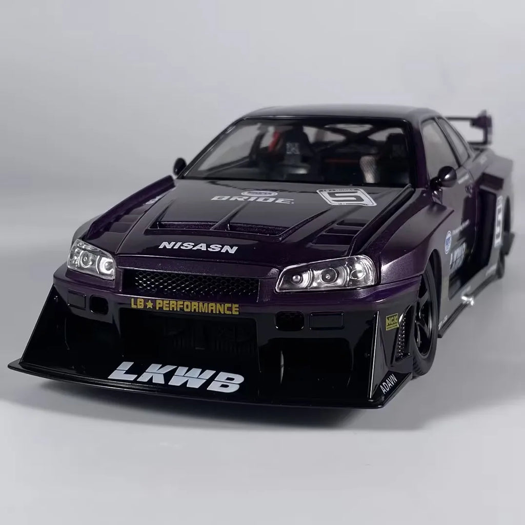 1:24 Nissan Skyline R34 Liberty Walk Collector's Diecast Model