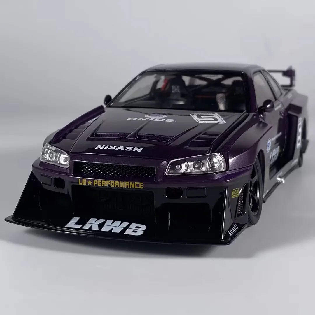 1:24 Nissan Skyline R34 Liberty Walk Collector's Diecast Model