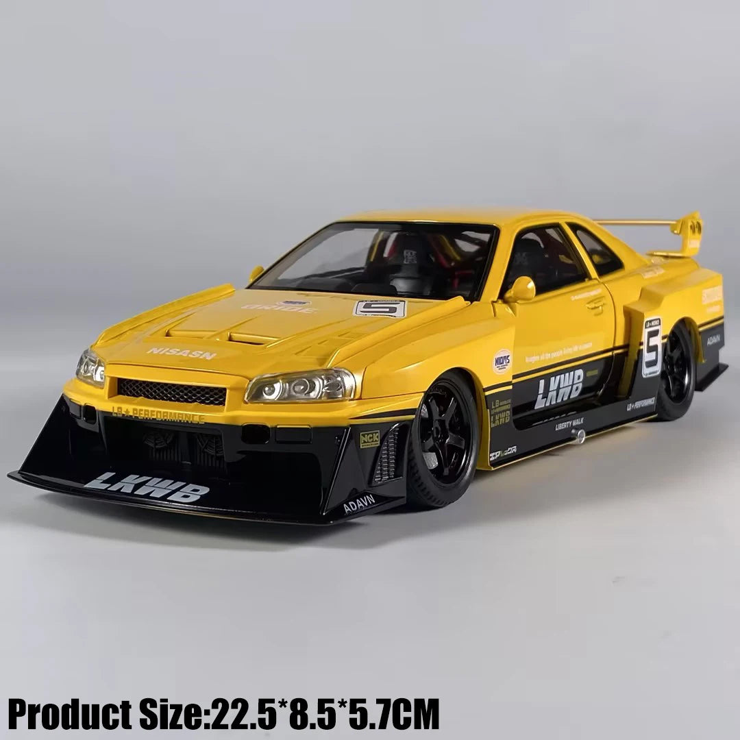 1:24 Nissan Skyline R34 Liberty Walk Collector's Diecast Model