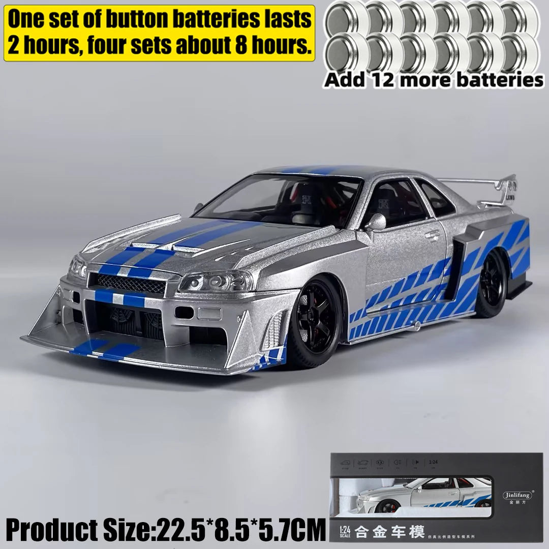 1:24 Nissan Skyline R34 Liberty Walk Collector's Diecast Model