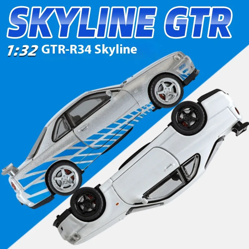 1:32 Nissan R34 GTR Diecast Model – Perfect for Collectors