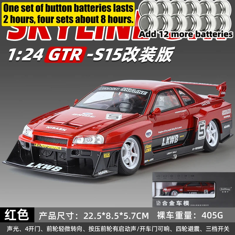 1:24 Nissan Skyline R34 Liberty Walk Collector's Diecast Model