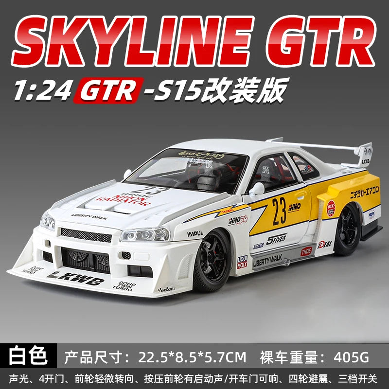 1:24 Nissan Skyline R34 Liberty Walk Collector's Diecast Model
