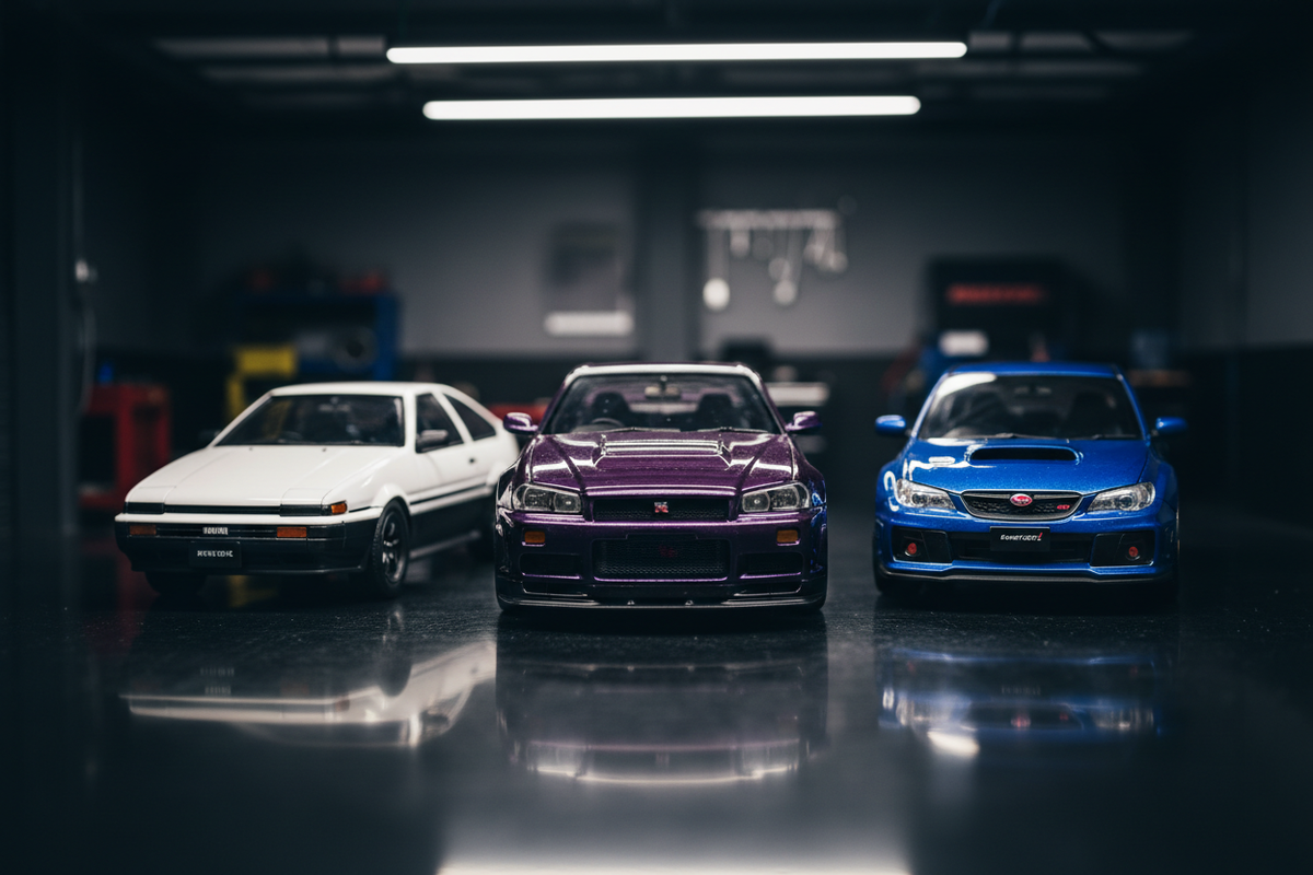JDM Diecast Banner - GTR Head-On
